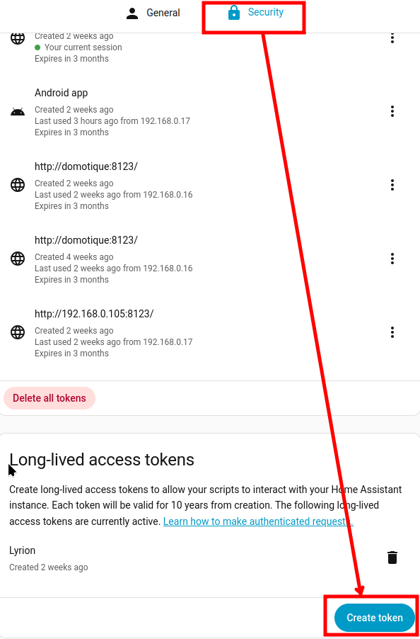 Create access token
